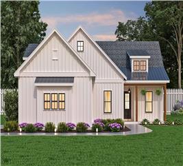 Modern Farmhouse Ranch Plan - 3 Bedrm, 2 Bath - 1637 Sq Ft - #106-1329