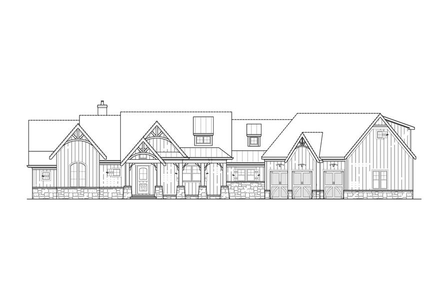 Home Plan Front Elevation of this 3-Bedroom,2537 Sq Ft Plan -106-1336