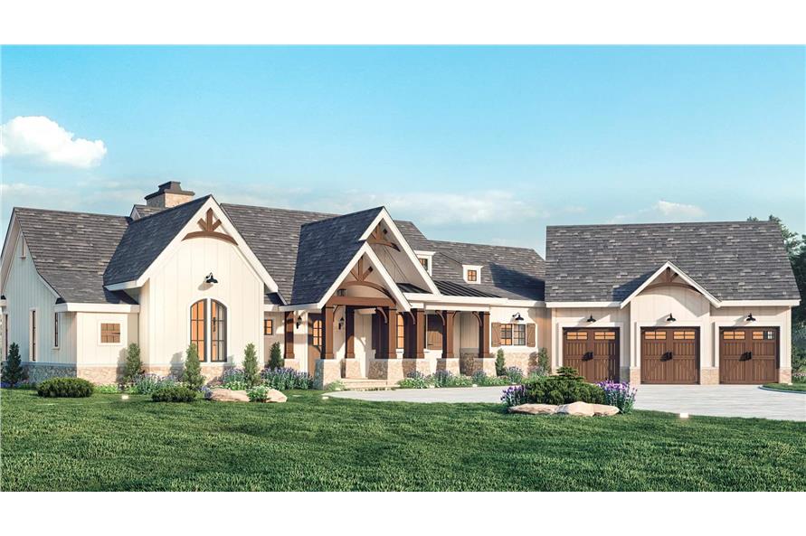 Front View of this 3-Bedroom,2537 Sq Ft Plan -106-1336