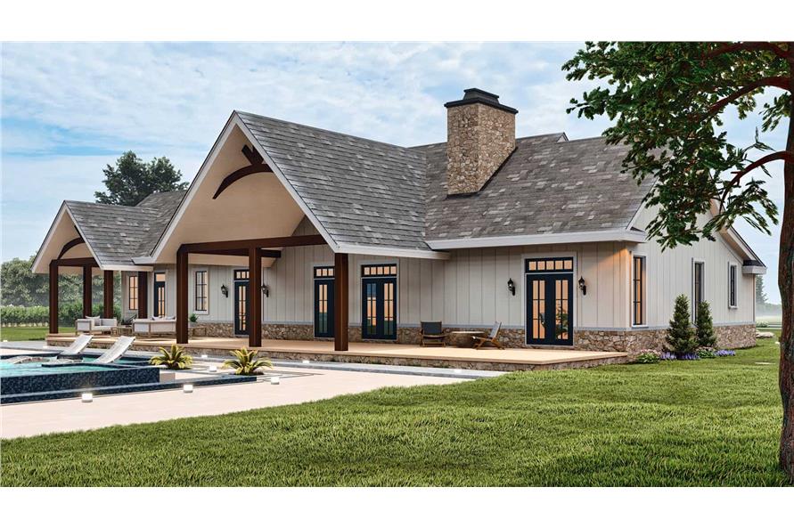 Rear View of this 3-Bedroom,2537 Sq Ft Plan -106-1336