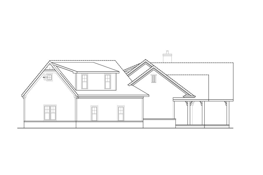 Home Plan Rear Elevation of this 3-Bedroom,2537 Sq Ft Plan -106-1336