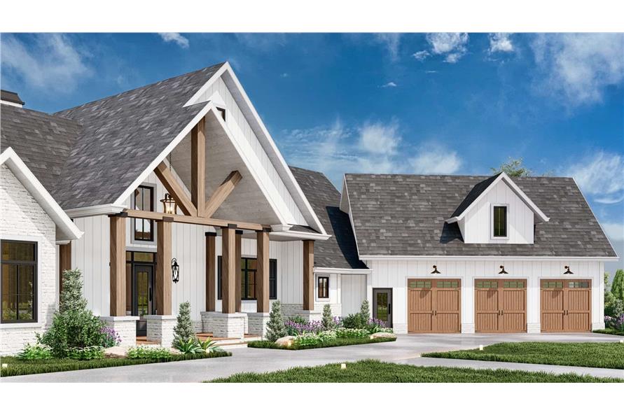 Front View of this 4-Bedroom,3686 Sq Ft Plan -106-1338