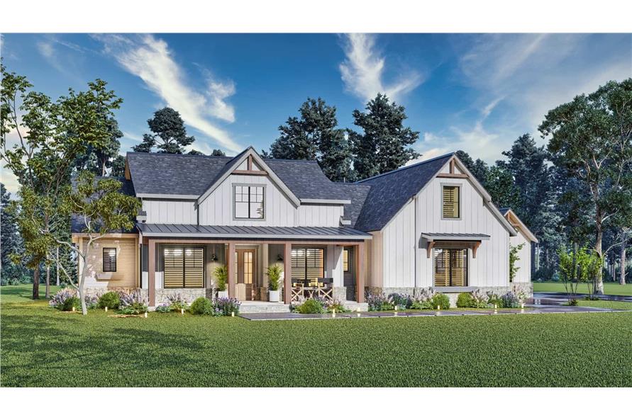 Front View of this 4-Bedroom,2764 Sq Ft Plan -106-1340