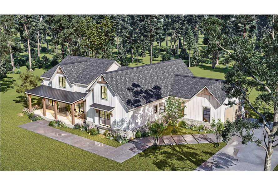 Aerial View of this 4-Bedroom,2764 Sq Ft Plan -106-1340