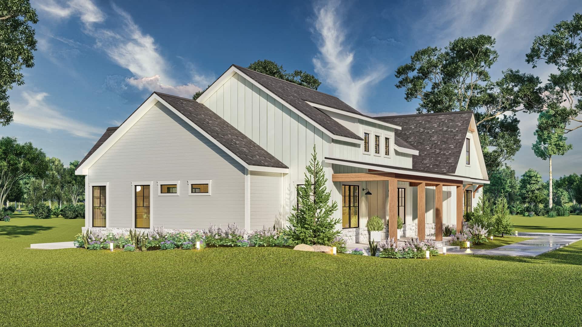 Modern Farmhouse Home Plan - 3 Beds, 3 Baths - 2473 Sq Ft - #106-1341