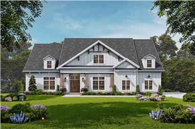 4-Bedroom, 3350 Sq Ft Modern Farmhouse House Plan - 106-1350 - Front Exterior