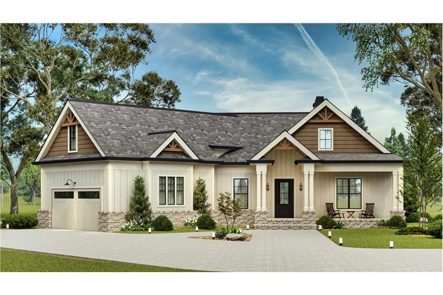 Front View of this 3-Bedroom,2341 Sq Ft Plan -106-1351