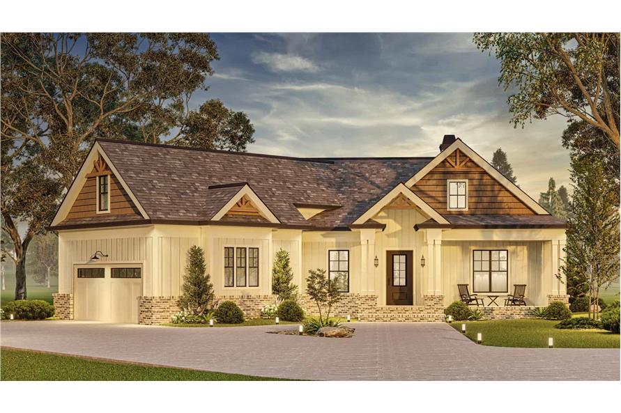 Front View of this 3-Bedroom,2341 Sq Ft Plan -106-1351