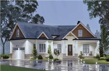 3-Bedroom, 2341 Sq Ft Modern Farmhouse House Plan - 106-1351 - Front Exterior
