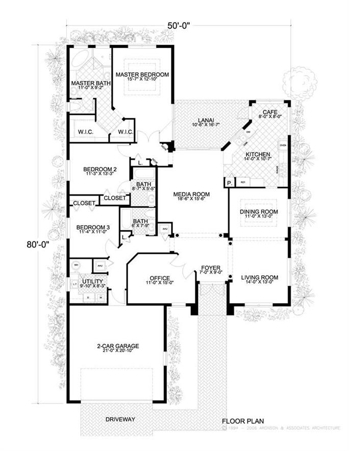 Florida Style Home with 4 Bdrms, 3099 Sq Ft | Floor Plan #107-1082