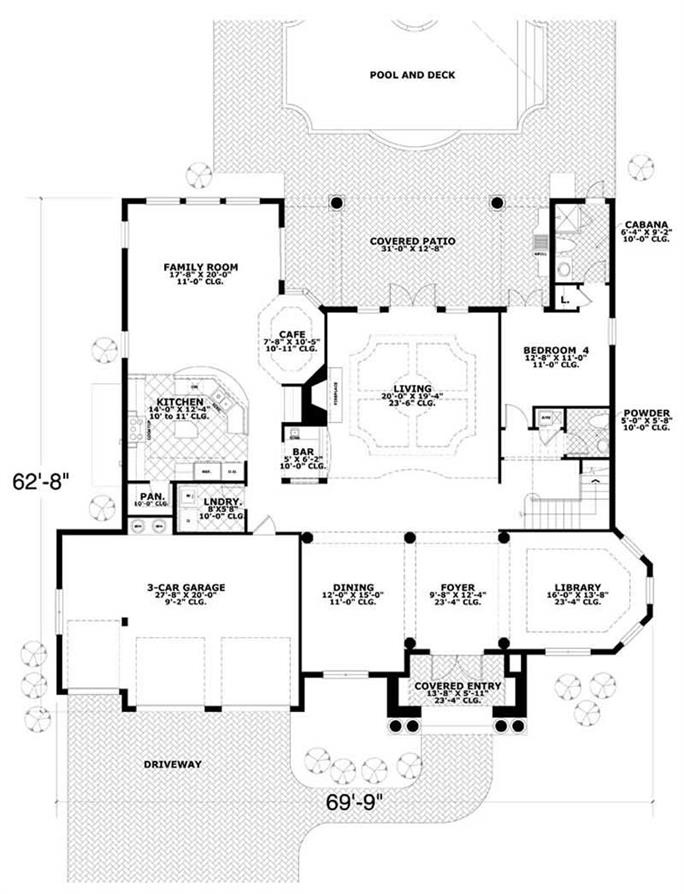 Mediterranean Home with 4 Bdrms, 4289 Sq Ft | House Plan #107-1105