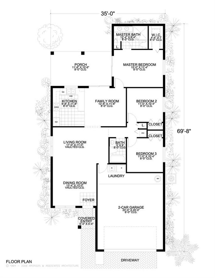 Mediterranean Home with 3 Bdrms, 1373 Sq Ft | House Plan #107-1128