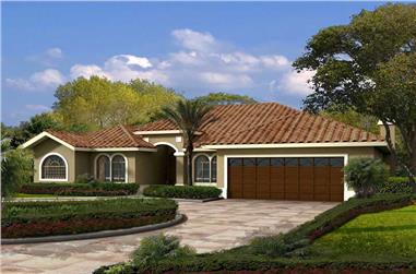 4-Bedroom, 2762 Sq Ft Mediterranean House Plan - 107-1148 - Front Exterior