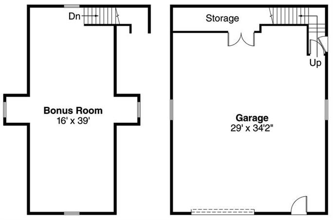 Garage with 1 Car, 0 Bedroom, 1200 Sq Ft | Floor Plan #108-1011