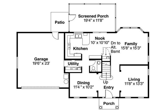 Florida Style House - 3 Bedrms, 2 Baths - 1992 Sq Ft - Plan #108-1040