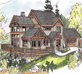 Craftsman House Plans - Home Design CD 3375 # 9313