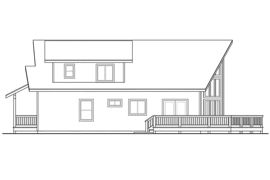 Home Plan Right Elevation of this 3-Bedroom,1844 Sq Ft Plan -108-1066