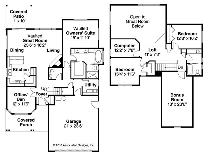 Craftsman Home with 3 Bedrooms, 2126 Sq Ft | House Plan #108-1097