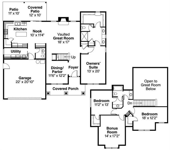 Cape Cod Home with 3 Bdrms, 2238 Sq Ft | Floor Plan #108-1120