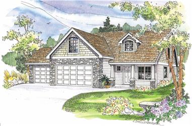 3-Bedroom, 1902 Sq Ft Country House Plan - 108-1142 - Front Exterior