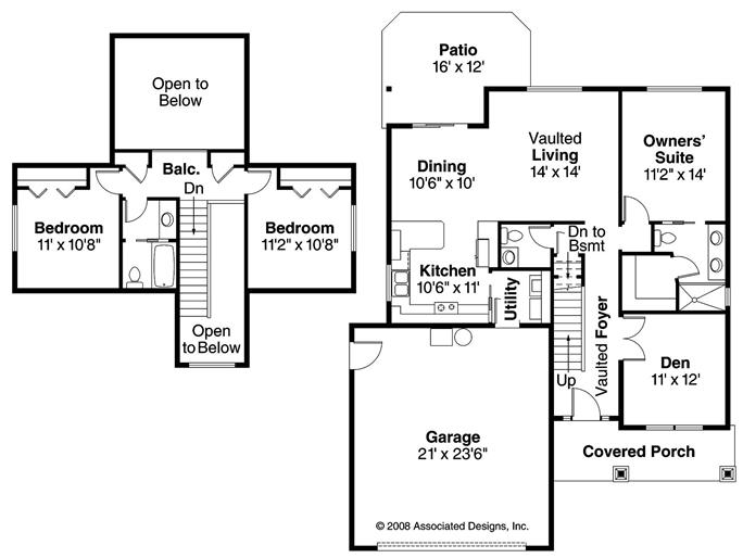 Contemporary Home with 3 Bdrms, 1599 Sq Ft | House Plan #108-1151