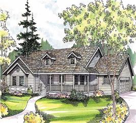 Country Ranch Home with 3 Bdrms, 1634 Sq Ft | Floor Plan #108-1159