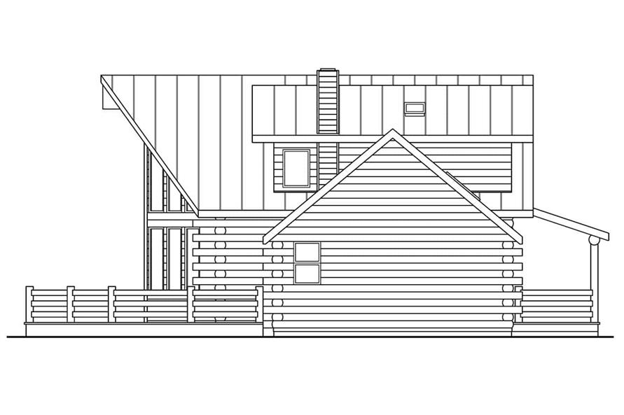 Home Plan Left Elevation of this 3-Bedroom,1987 Sq Ft Plan -108-1171