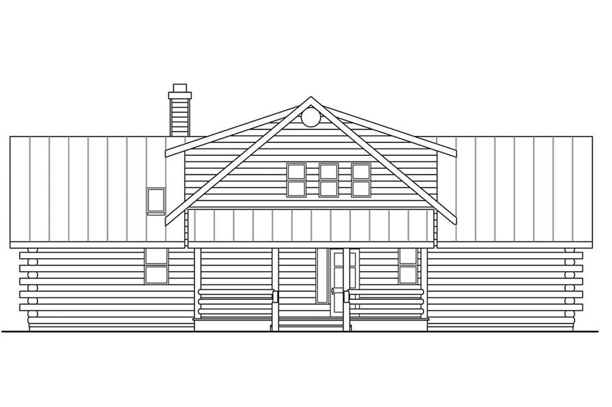 Home Plan Rear Elevation of this 3-Bedroom,1987 Sq Ft Plan -108-1171