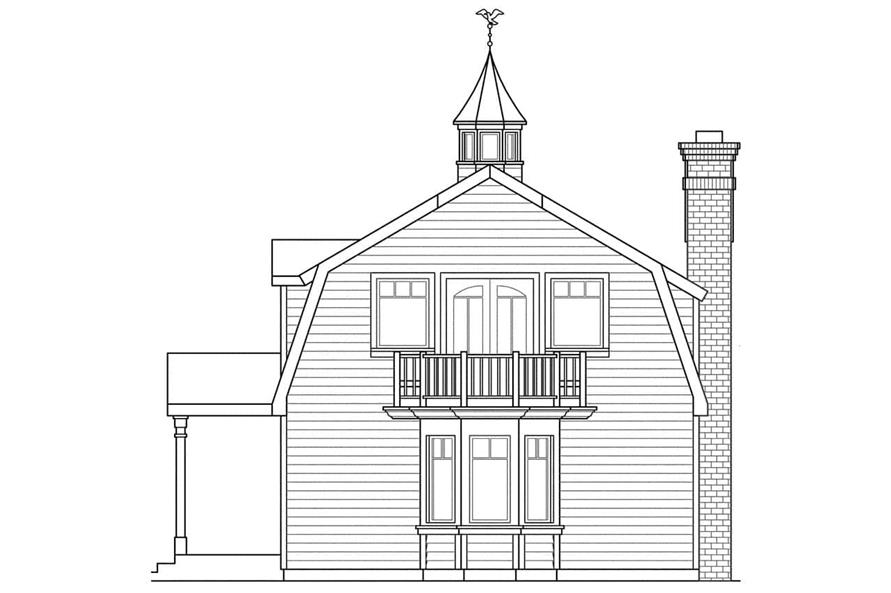 Home Plan Right Elevation of this 2-Bedroom,1371 Sq Ft Plan -108-1179