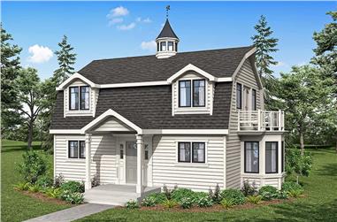 2-Bedroom, 1371 Sq Ft Cottage House Plan - 108-1179 - Front Exterior