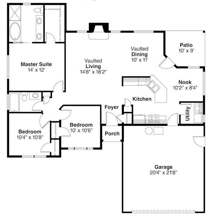 Ranch Home With 3 Bedrooms, 1401 Sq Ft 