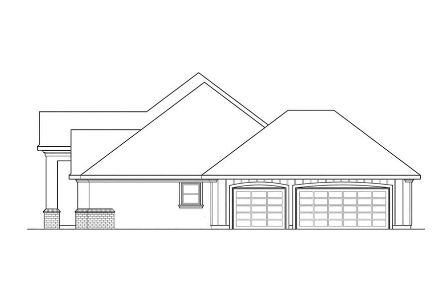 Home Plan Right Elevation of this 4-Bedroom,3032 Sq Ft Plan -108-1207