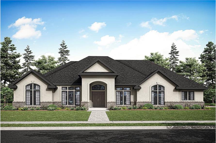 4-Bedroom, 3032 Sq Ft Southern Home Plan - 108-1207 - Main Exterior