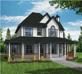 Colonial House Plans - Home Design HW-2610 # 17509