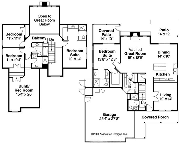 Country Home with 5 Bedrooms, 2601 Sq Ft | Floor Plan #108-1245