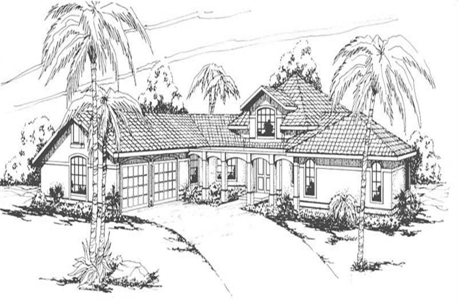 Front View of this 3-Bedroom, 2773 Sq Ft Plan - 108-1470