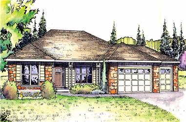 3-Bedroom, 2318 Sq Ft Ranch Home Plan - 108-1506 - Main Exterior