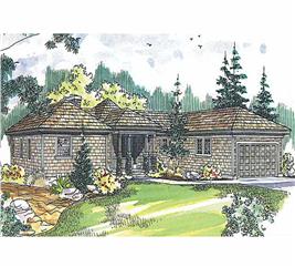 Contemporary /style House - 1 Bedrm, 1 Bath - 460 Sq Ft - Plan #108-1993