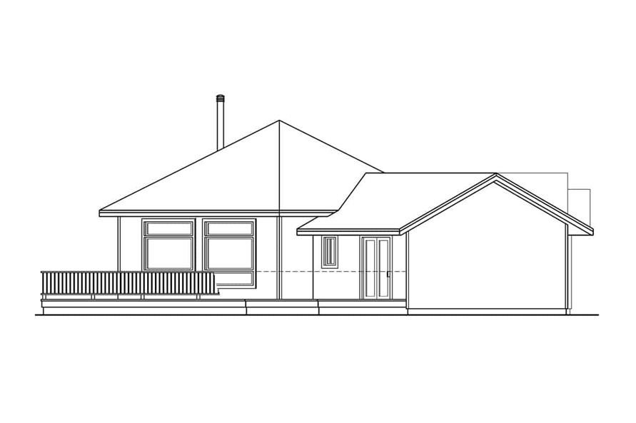 Home Plan Left Elevation of this 3-Bedroom,2001 Sq Ft Plan -108-1581