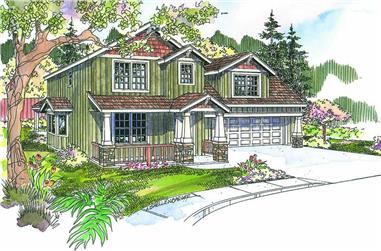 3-Bedroom, 1547 Sq Ft Country Home Plan - 108-1585 - Main Exterior