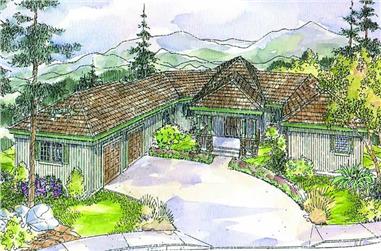 2-Bedroom, 2385 Sq Ft Craftsman Home Plan - 108-1589 - Main Exterior