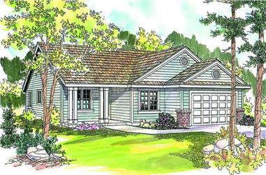 3-Bedroom, 1767 Sq Ft Ranch Home Plan - 108-1639 - Main Exterior