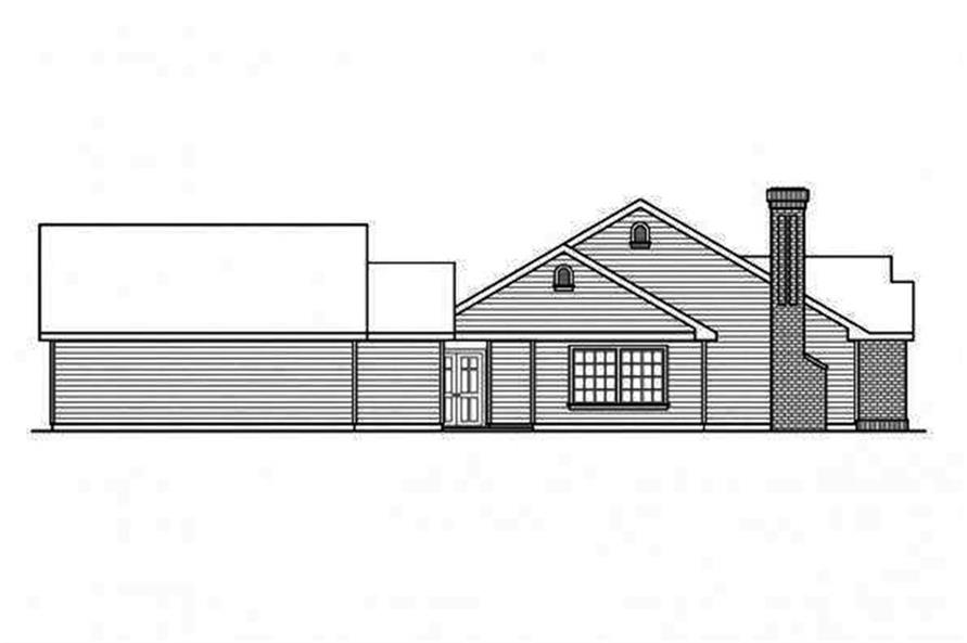 Home Plan Left Elevation of this 5-Bedroom,2473 Sq Ft Plan -108-1692