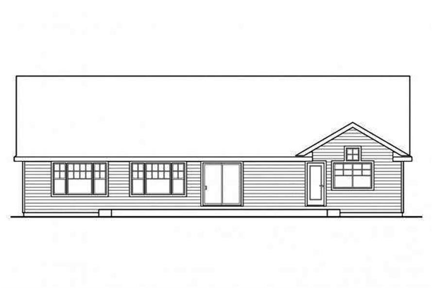 Home Plan Rear Elevation of this 3-Bedroom,1884 Sq Ft Plan -108-1695