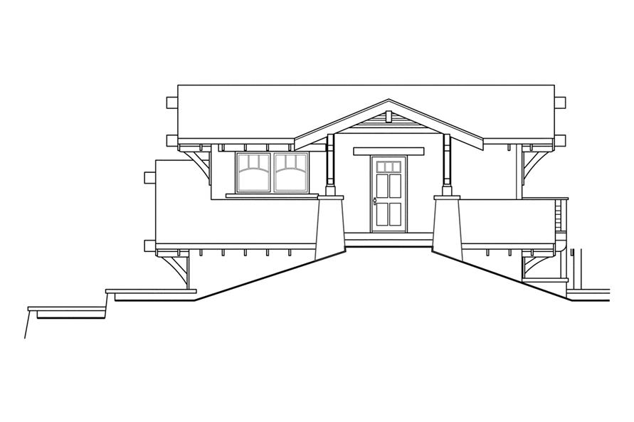 Home Plan Right Elevation of this 0-Bedroom,575 Sq Ft Plan -108-1766