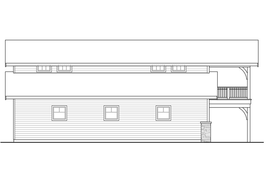 Home Plan Left Elevation of this 0-Bedroom,1948 Sq Ft Plan -108-1781