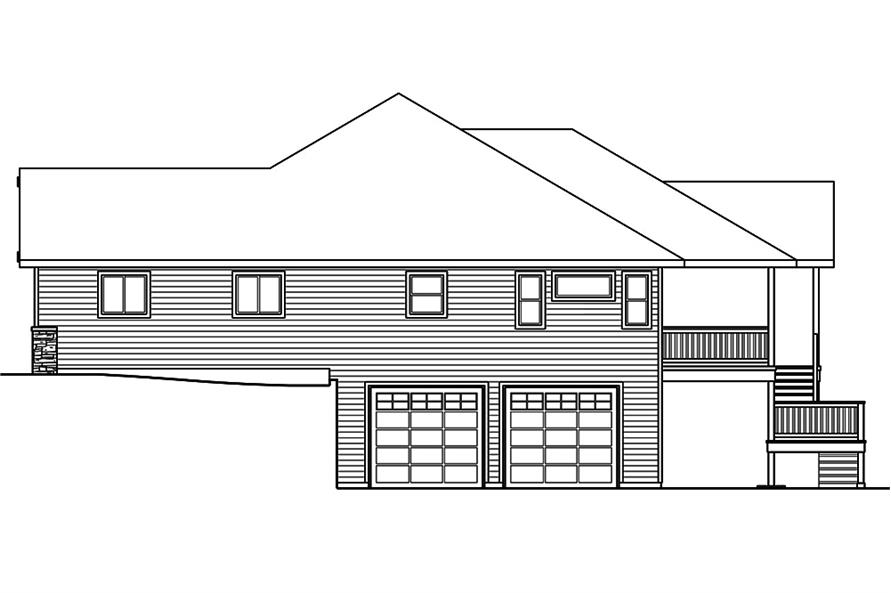 Home Plan Right Elevation of this 3-Bedroom,2520 Sq Ft Plan -108-1797