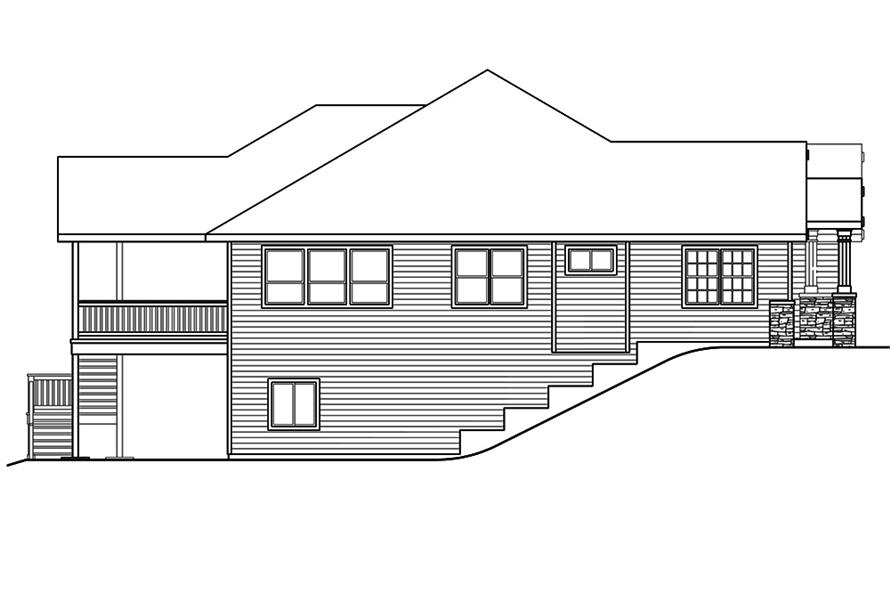 Home Plan Left Elevation of this 3-Bedroom,2520 Sq Ft Plan -108-1797