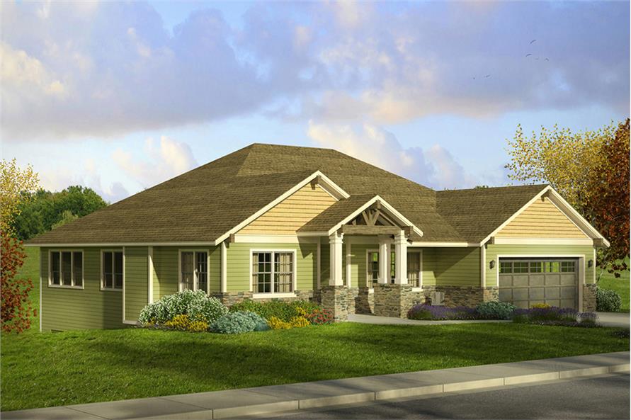 3-Bedroom, 2520 Sq Ft Craftsman House Plan - 108-1797 - Front Exterior