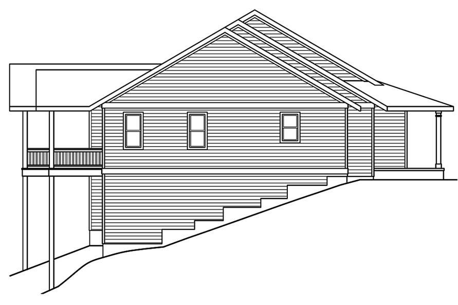 Home Plan Left Elevation of this 3-Bedroom,2460 Sq Ft Plan -108-1798